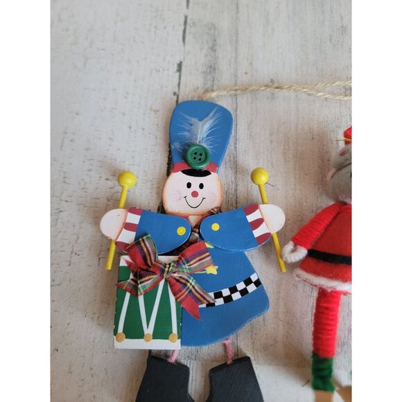 Unique vintage mouse Santa Claus soldier ornament Xmas set - Picture 2 of 8